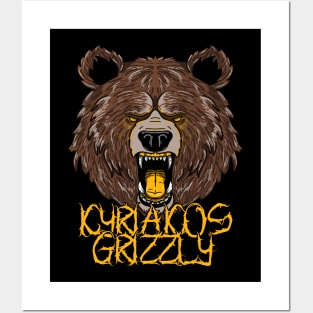 KYRIAKOS GRIZZLY bear design Posters and Art